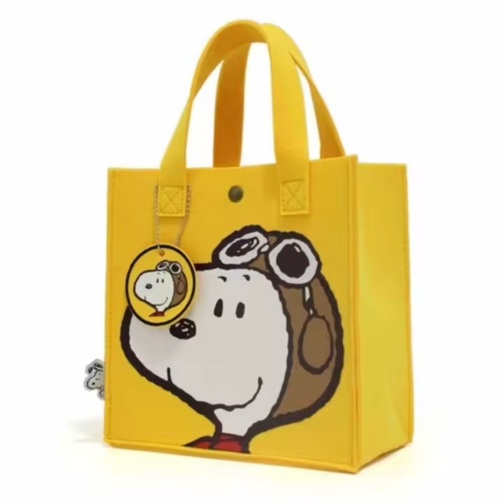 Yellow Snoopy Tote / hand Bag
